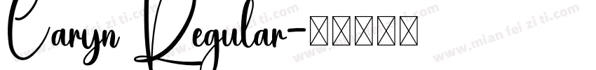 Caryn Regular字体转换
